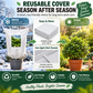 Plant Frost Protection Cover – Breathable Reusable Cover for Shrubs, Pots & Young Trees