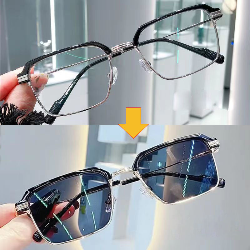 Fashion Anti-blue Light Gradient Square Myopic Glasses