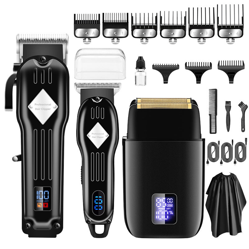 LCD Digital Display Retro Oil Head Electric Hair Clipper（50% OFF）