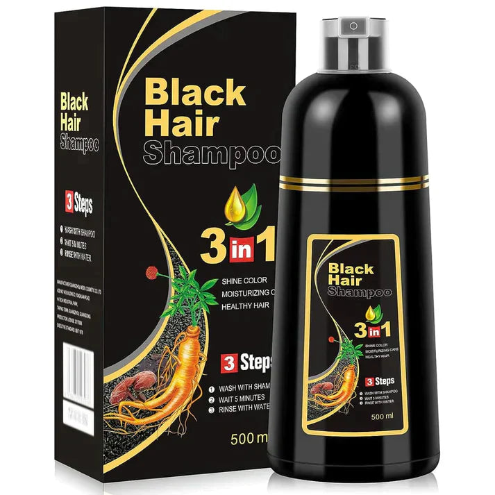 3-IN-1 Black Hair Dye Shampoo