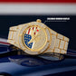 Iced Out Gold Eagle Watch Diamond Quartz Watch
