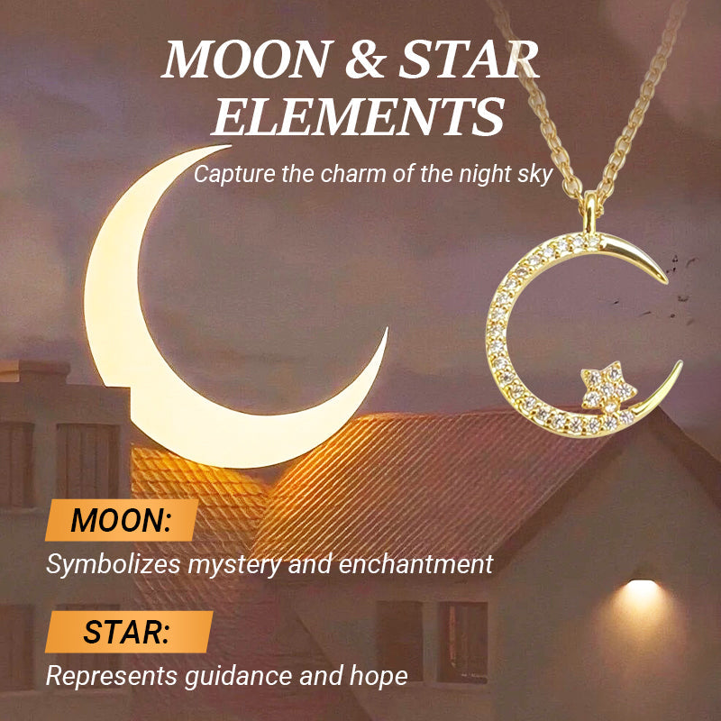 🔥Gift For Women💕Bright Night: Moon Star Necklace（50% OFF）