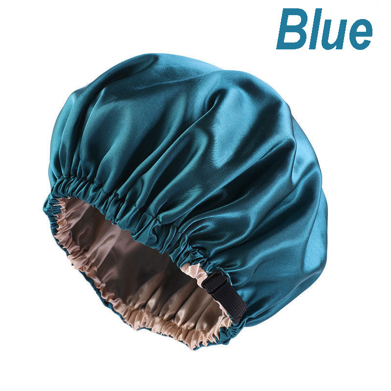 [Best Gift] Women's Double Layer Satin Cap For Makeup And Sleeping