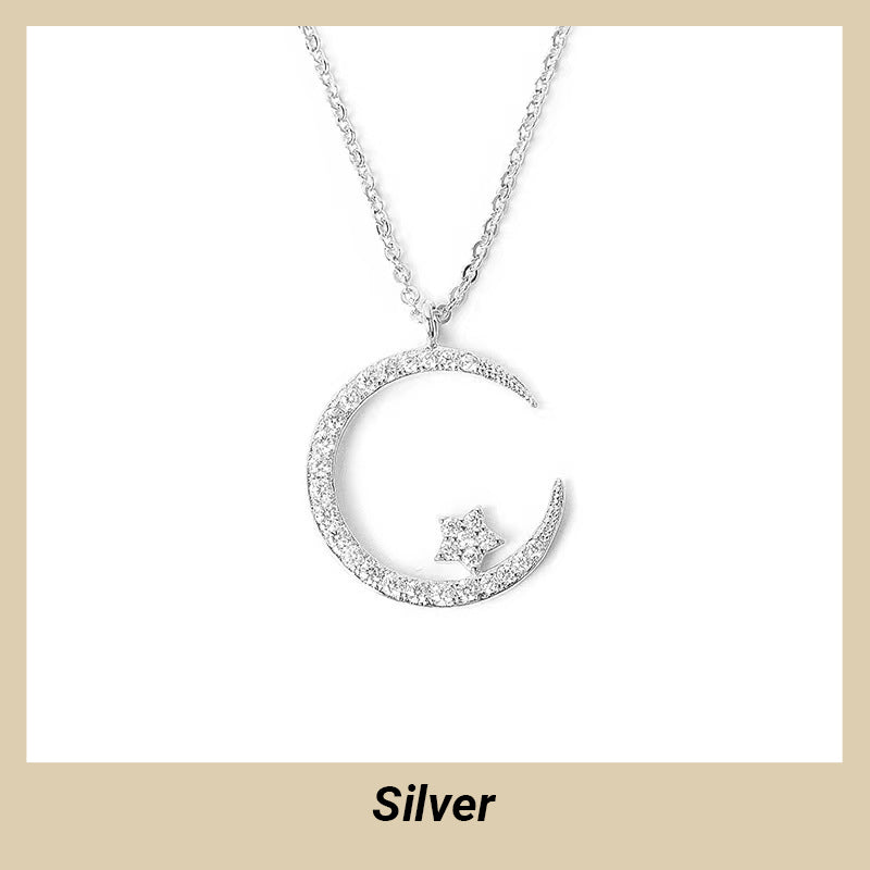 🔥Gift For Women💕Bright Night: Moon Star Necklace（50% OFF）