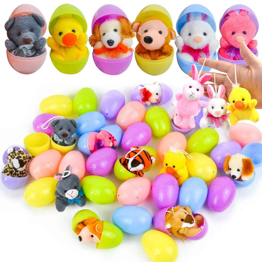 Prefilled Easter Eggs, Filled with Plush Animal Toys（50% OFF）