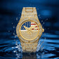Iced Out Gold Eagle Watch Diamond Quartz Watch