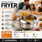 ⏳Time-Limited Special⏰201 Stainless Steel Tempura Fryer Pot – Thermometer, Drain Rack, Deep‑Body ✨