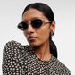 Vintage Oval Frame Sunglasses With Case（50% OFF）
