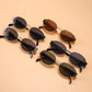 Vintage Oval Frame Sunglasses With Case（50% OFF）