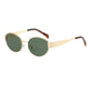 Vintage Oval Frame Sunglasses With Case（50% OFF）