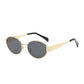 Vintage Oval Frame Sunglasses With Case（50% OFF）