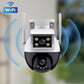 Caméra de surveillance binoculaire sans fil à 360 °