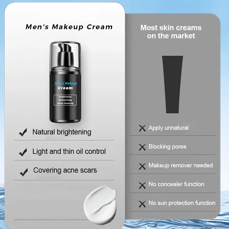 50g Men's Makeup Cream for Brightening, Moisturizing & Spots Covering