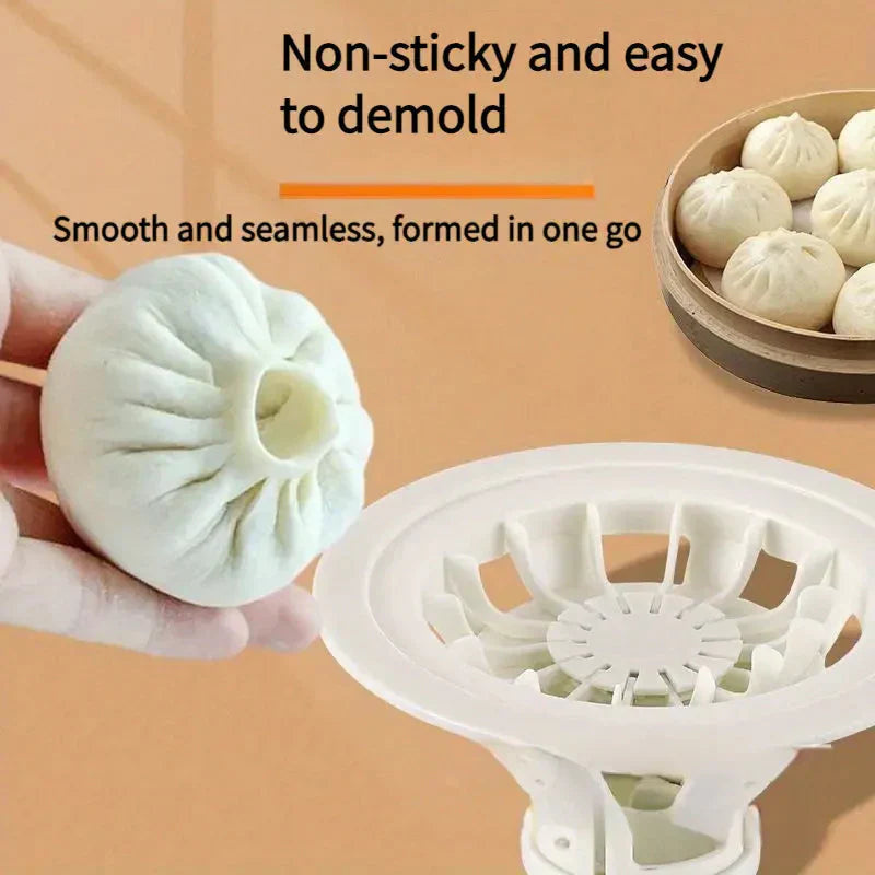 ABS Food Contact Safe Dumpling Maker Mold, Non-Stick Easy Demold Kitchen Gadget for Seamless Baozi Dumplings