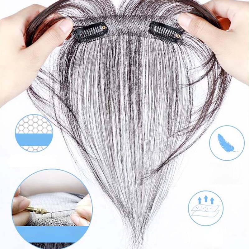 Lightweight Clip-on Extensions Invisible Topper Wig