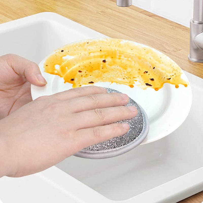 Kitchen Double-Sided Round Sponge Scrubber