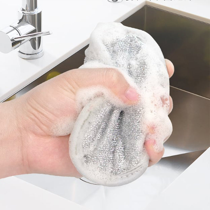 Kitchen Double-Sided Round Sponge Scrubber