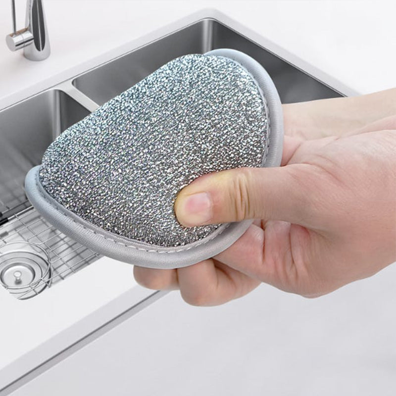 Kitchen Double-Sided Round Sponge Scrubber