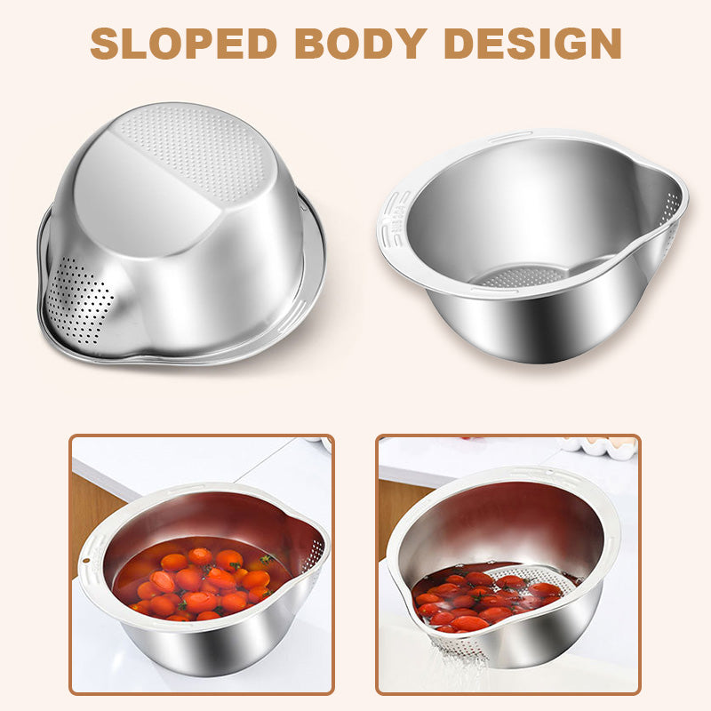 🔥HOT SALE🔥Stainless Steel Rice Strainer Bowl（50% OFF）