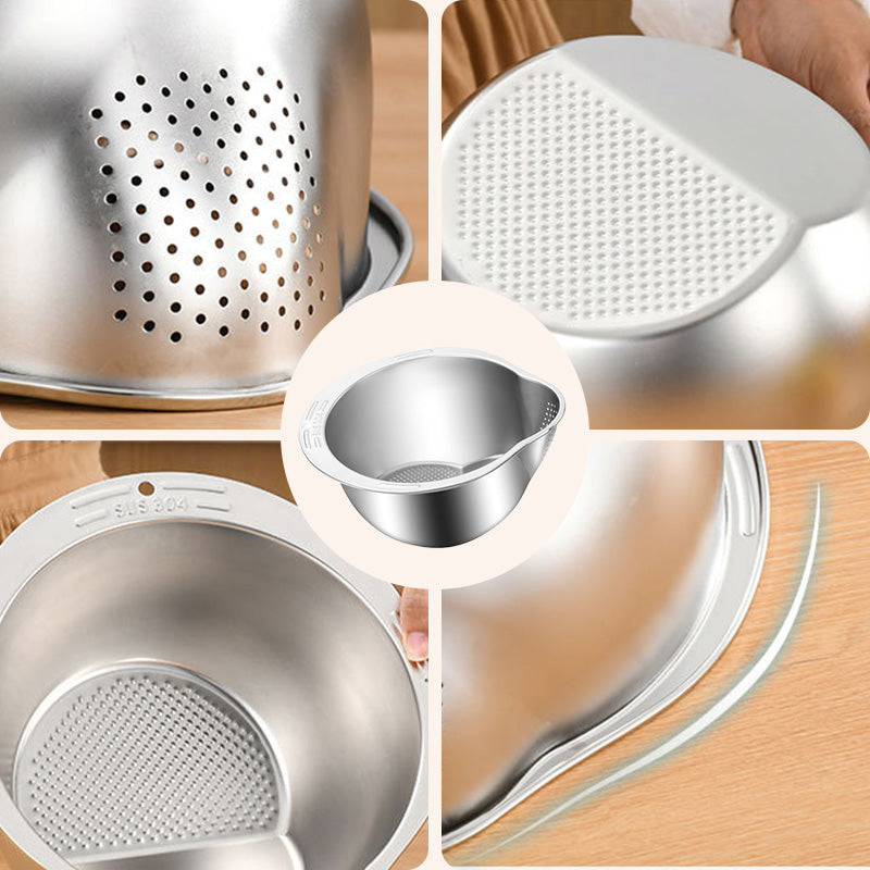 🔥HOT SALE🔥Stainless Steel Rice Strainer Bowl（50% OFF）