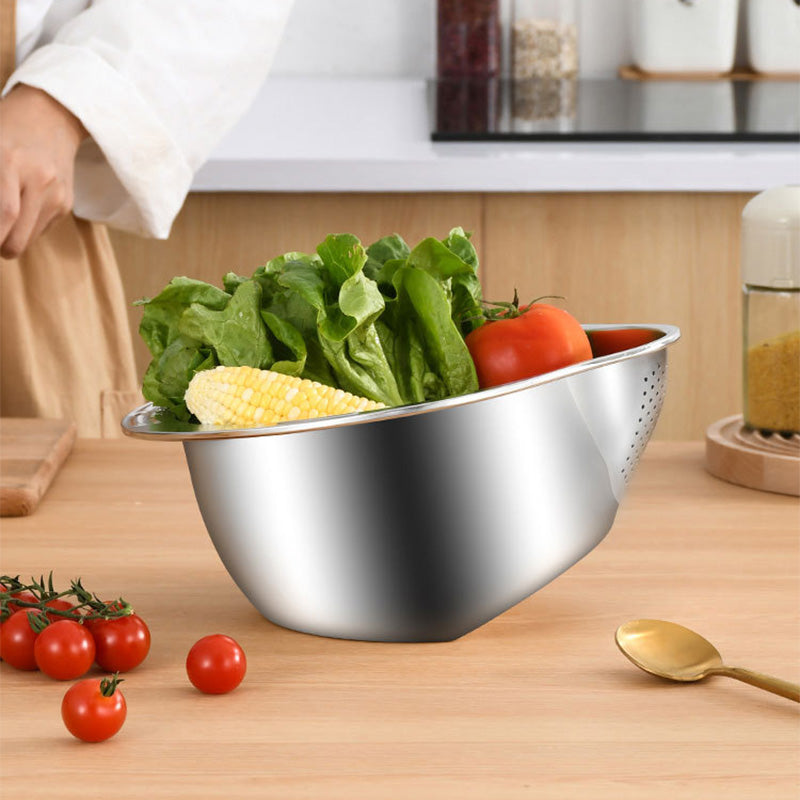 🔥HOT SALE🔥Stainless Steel Rice Strainer Bowl（50% OFF）