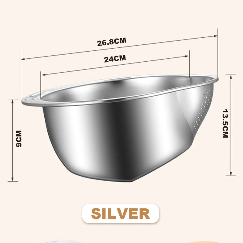 🔥HOT SALE🔥Stainless Steel Rice Strainer Bowl（50% OFF）