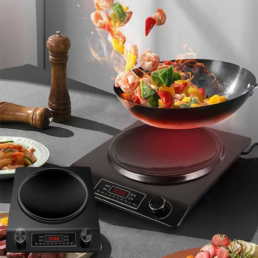 3500W concave induction hob with 10 temperature levels