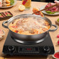 3500W concave induction hob with 10 temperature levels