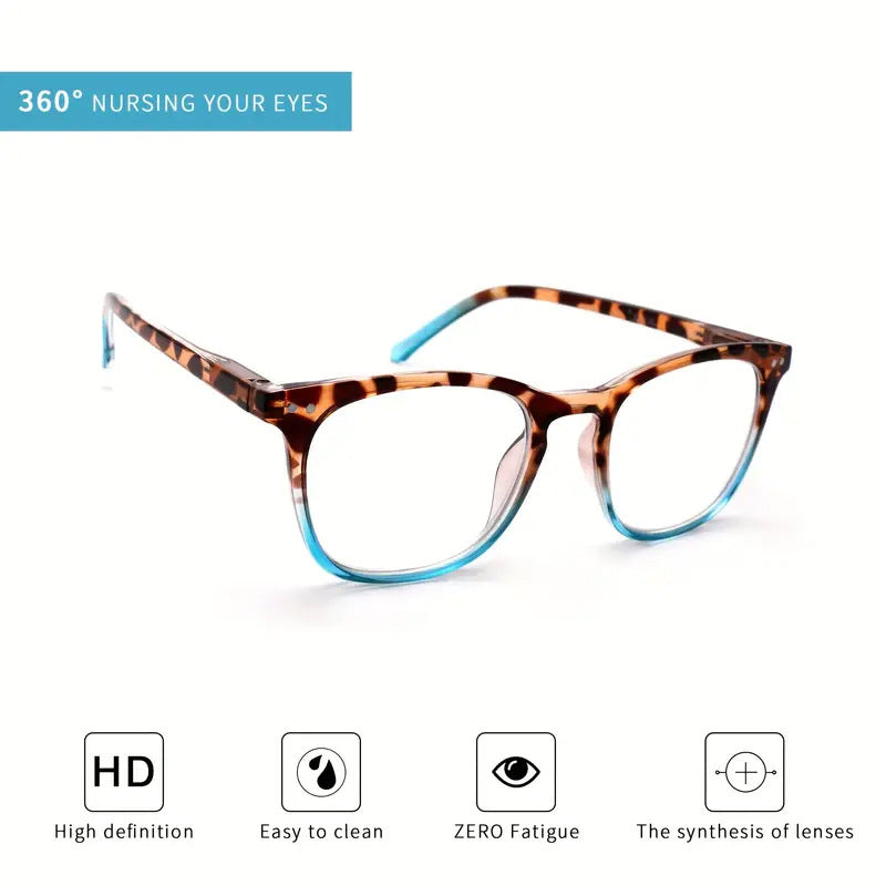 Women's Sexy Leopard Print Anti-Blue Light Gradient Reading Glasses