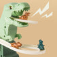 Jeu de jeu de piste de course de la poursuite des dinosaures électriques
