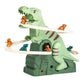 Jeu de jeu de piste de course de la poursuite des dinosaures électriques