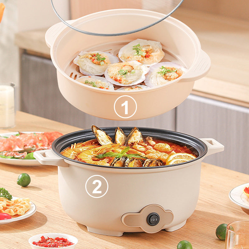 Multifunctional Electric Hot Pot with Steamer