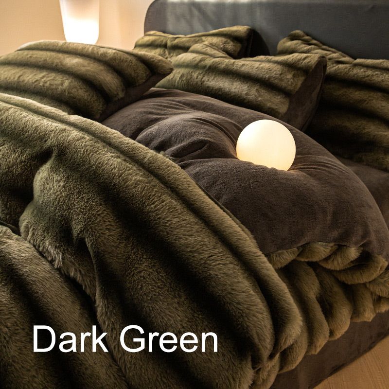 Thick Fluffy Thermal Throw Blanket Small Quilt Cover