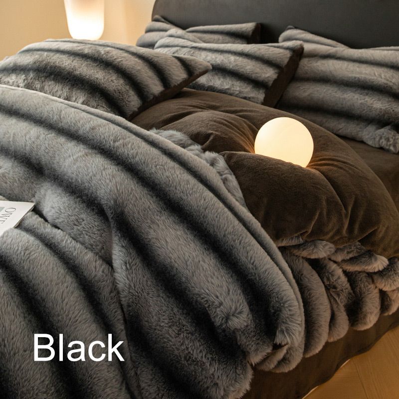 Thick Fluffy Thermal Throw Blanket Small Quilt Cover