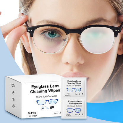 Eyeglass Lens Cleaning Wipes 60-Piece Set（50% OFF）