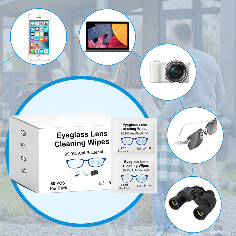 Eyeglass Lens Cleaning Wipes 60-Piece Set（50% OFF）