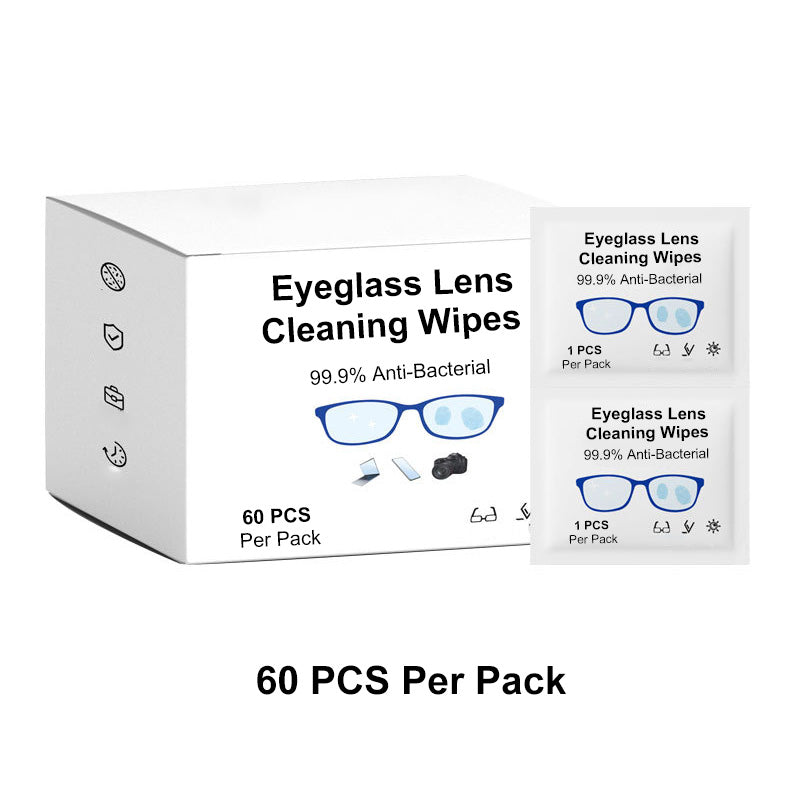 Eyeglass Lens Cleaning Wipes 60-Piece Set（50% OFF）