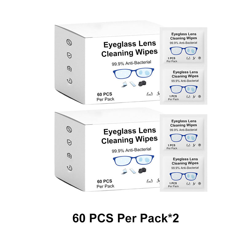 Eyeglass Lens Cleaning Wipes 60-Piece Set（50% OFF）