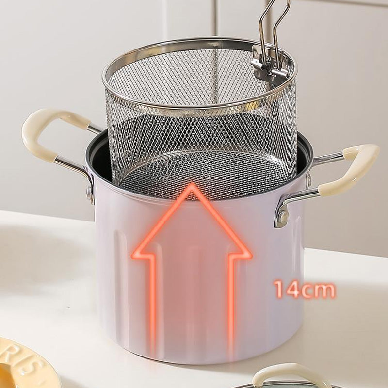 Multifunctional Deep Fryer Pot And Grease Container With Strainer