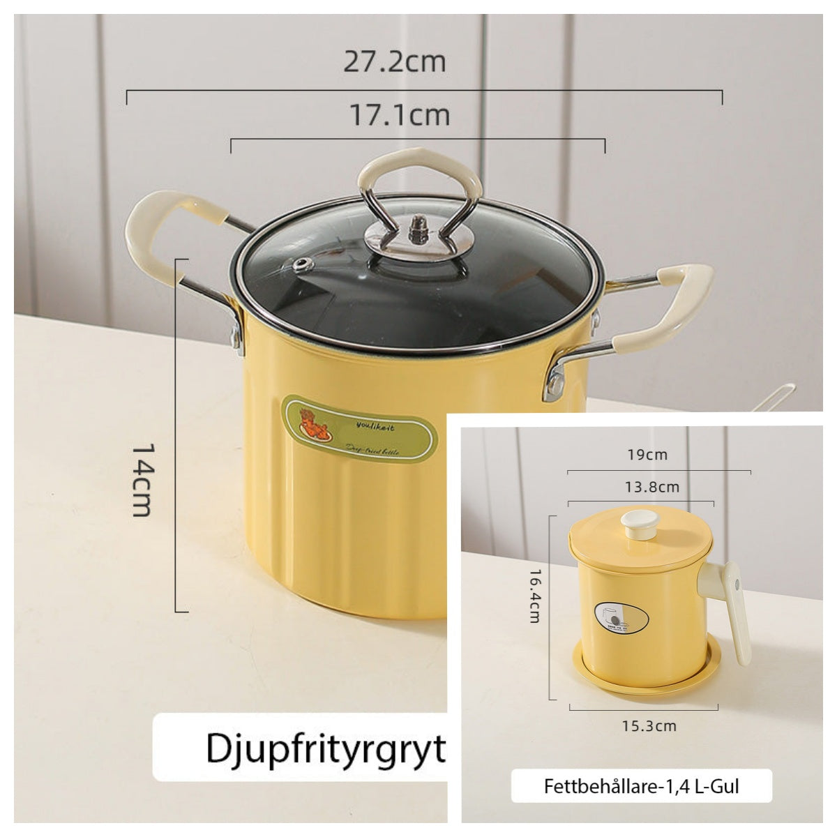 Multifunctional Deep Fryer Pot And Grease Container With Strainer