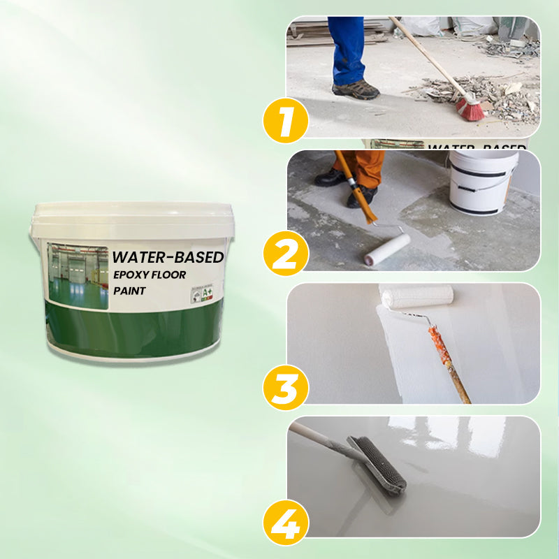 Water-Based Epoxy Floor Paint With Tool（50% OFF）