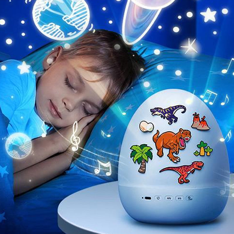 Dinosaur Egg Night Light Projector with Music For Kids