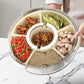 Multifunctionele 6-compartiment afgesloten snackbox met deksel en handgreep