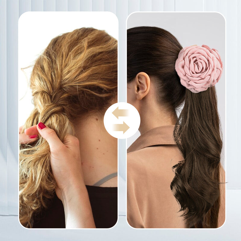 High-Quality Curly Wig with a Rose Hair Claw Clip（50% OFF）