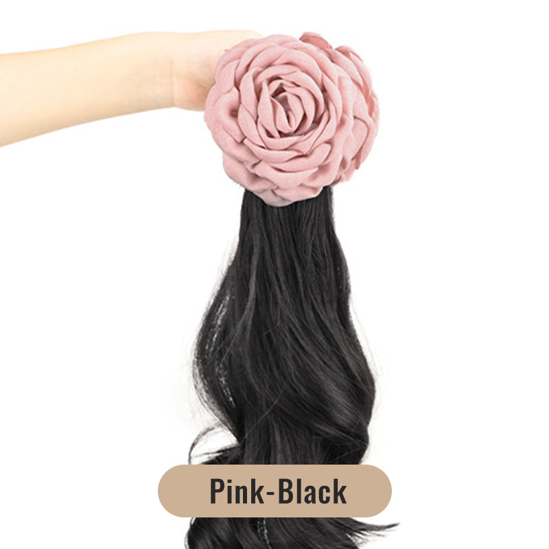 High-Quality Curly Wig with a Rose Hair Claw Clip（50% OFF）