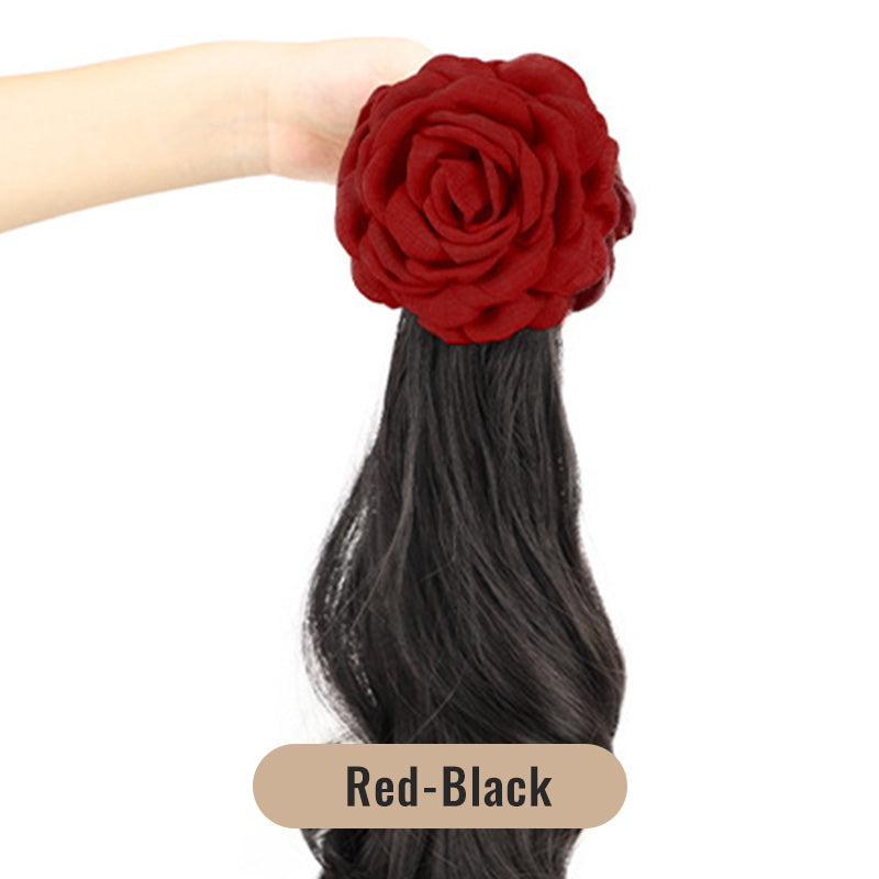 High-Quality Curly Wig with a Rose Hair Claw Clip（50% OFF）