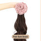 Perruca rizada de alta calidade cun clip de garra de pelo rosa （50% de desconto）