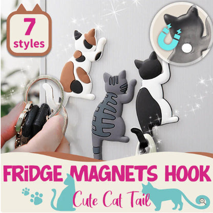 Cute Cat Tail Refrigerator Magnetic Sticker Hook