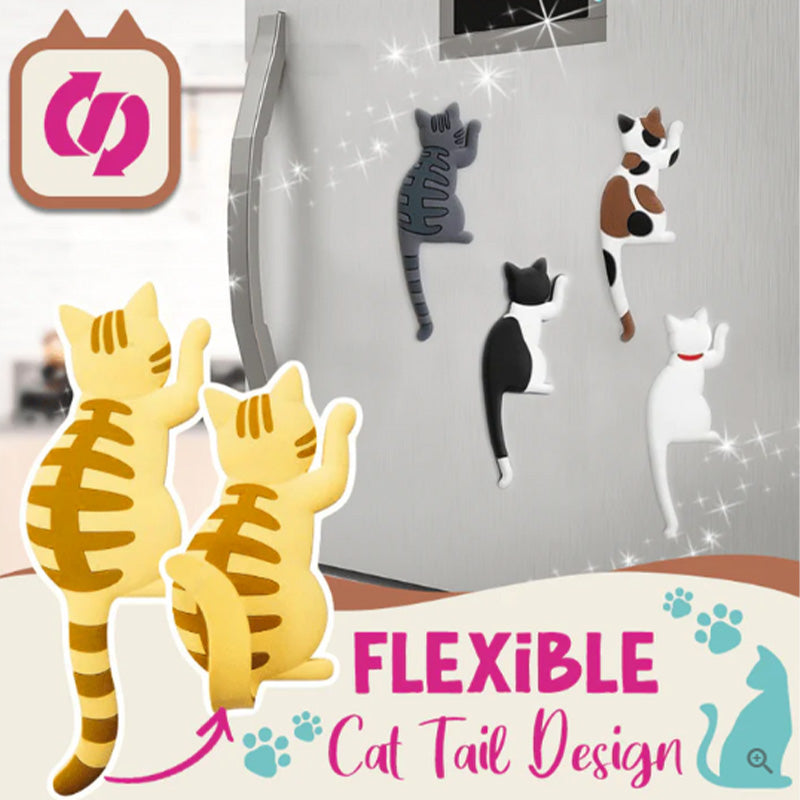 Cute Cat Tail Refrigerator Magnetic Sticker Hook