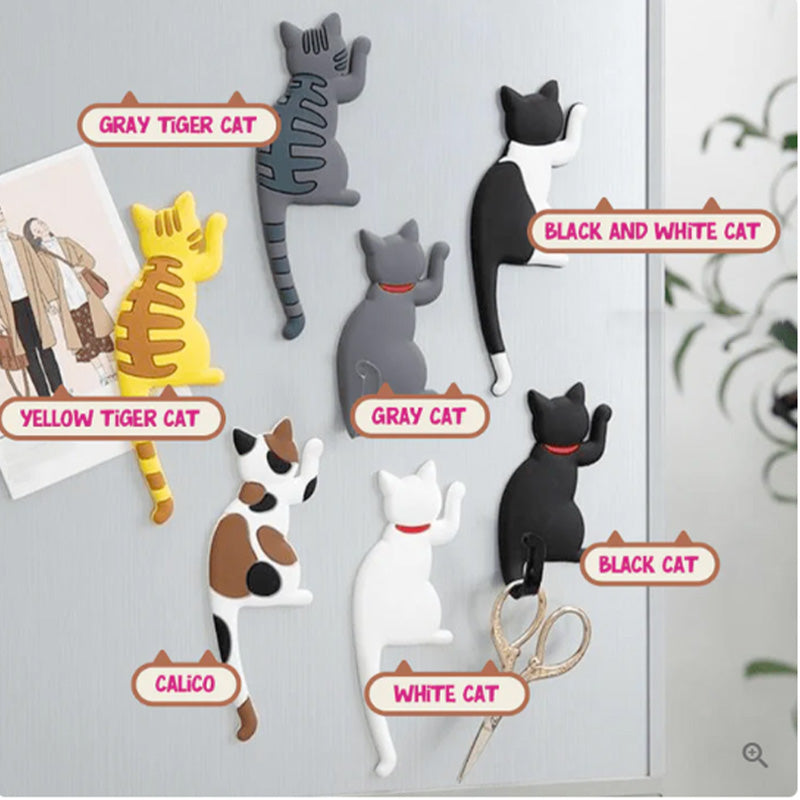 Cute Cat Tail Refrigerator Magnetic Sticker Hook